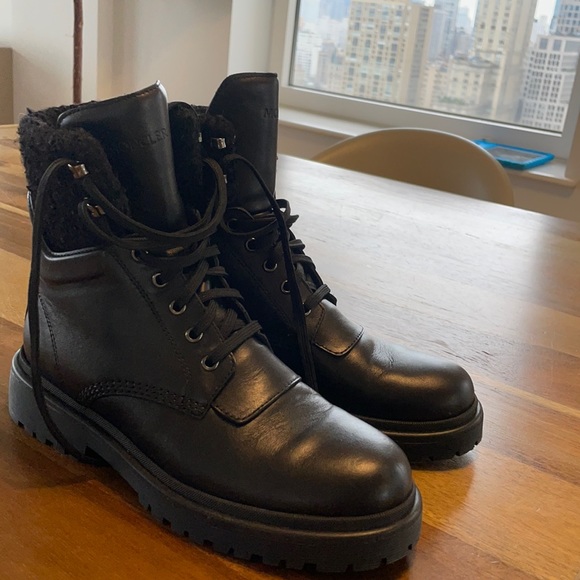 Black Moncler combat boots. Size 39 - Picture 1 of 4
